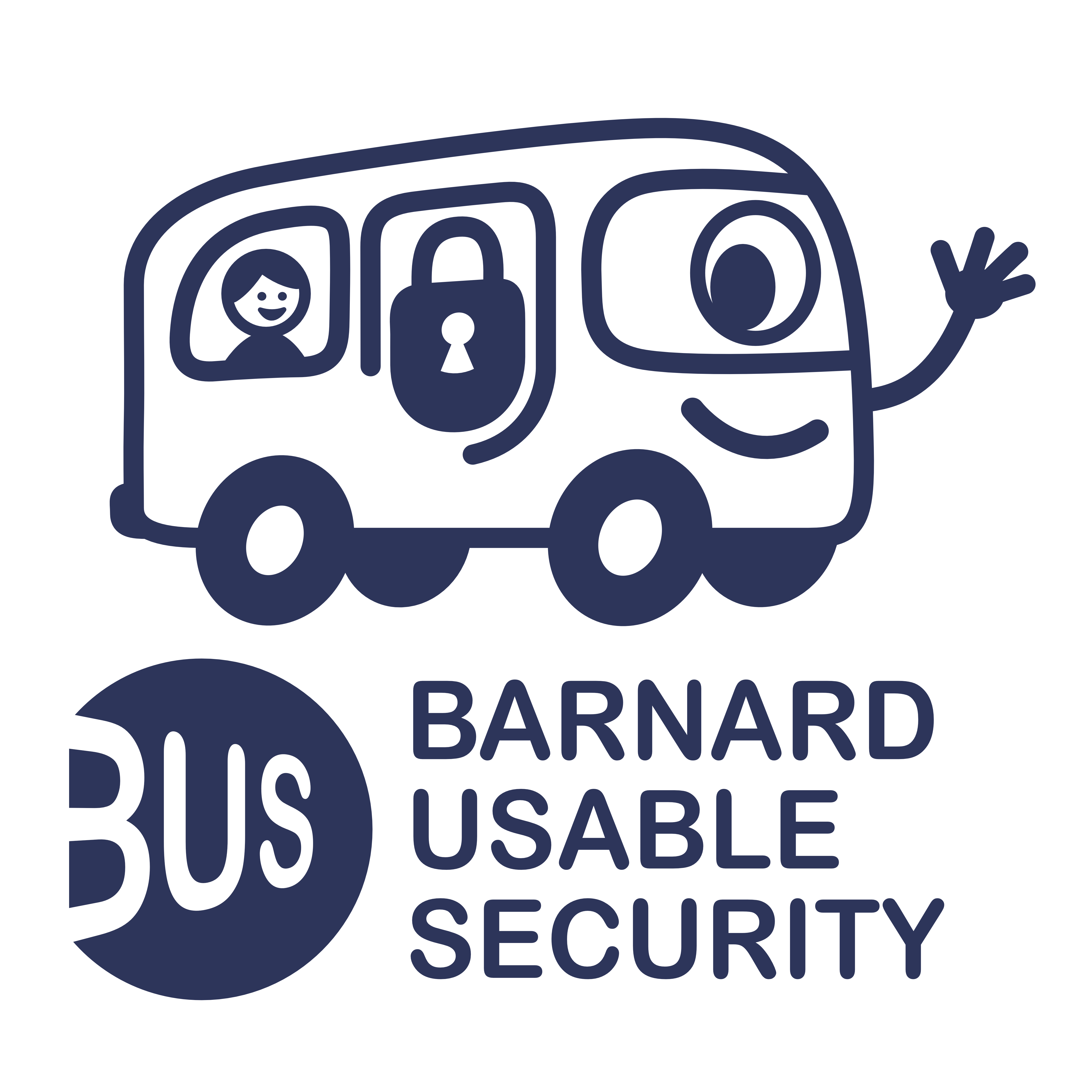Barnard Usable Security Lab Logo: a friendly bus